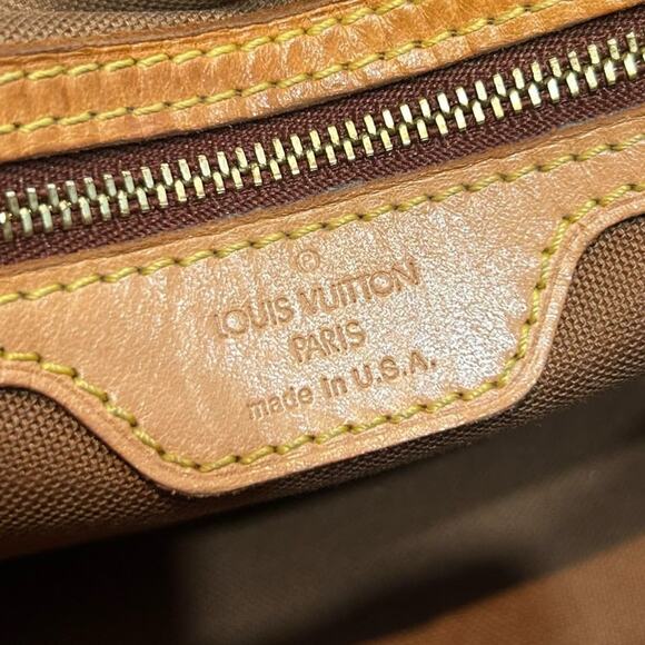 Louis Vuitton Brown Tan Mini LV Monogram Canvas Looping Single Handle Handbag - Picture 8 of 9